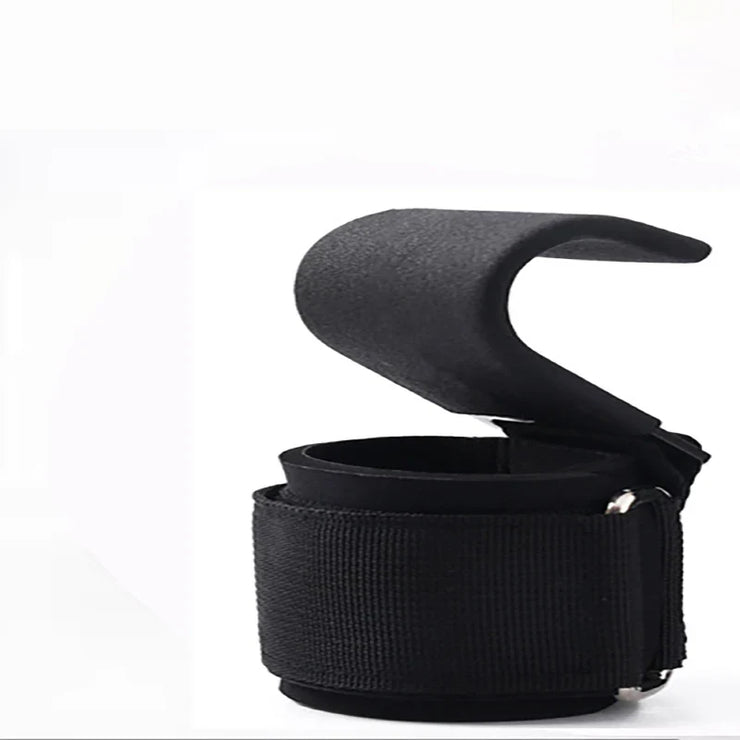 Fitness squat weightlifting wrist hook for strength training and exercise.