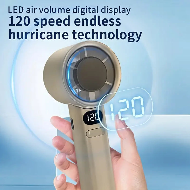 Powerful 120 Gears Goard Handheld Fan - Variable Speed, Mini, USB Charging, Student, Outdoor, Travel, Desktop
