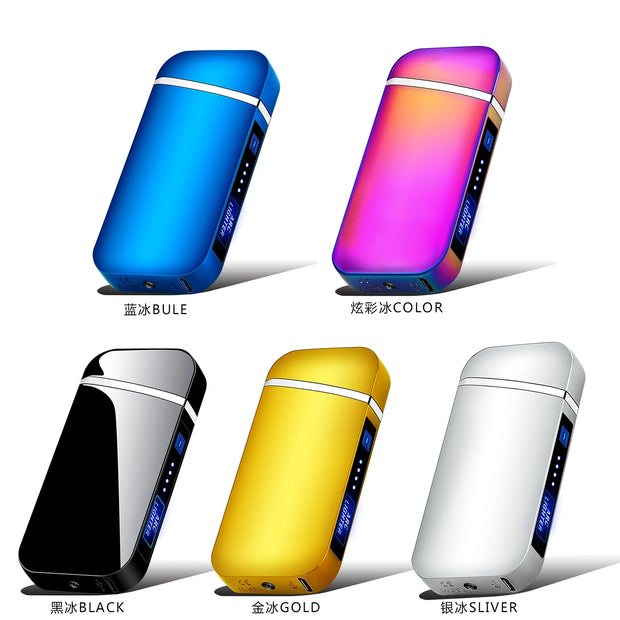 2025 New USB Rechargeable Metal Lighter Double Arc Men's Cigarette Ignition Tool Lighter Rechargeable Type C Type Free Delivery-The Joop Basket
