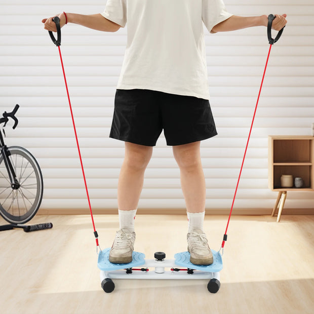 Two-Pedal Design Waist Exercise Twist Board(Blue) for Shaping/Slimming/Abdominal Tightening/Waist Slimming/Firming Buttocks-The Joop Basket