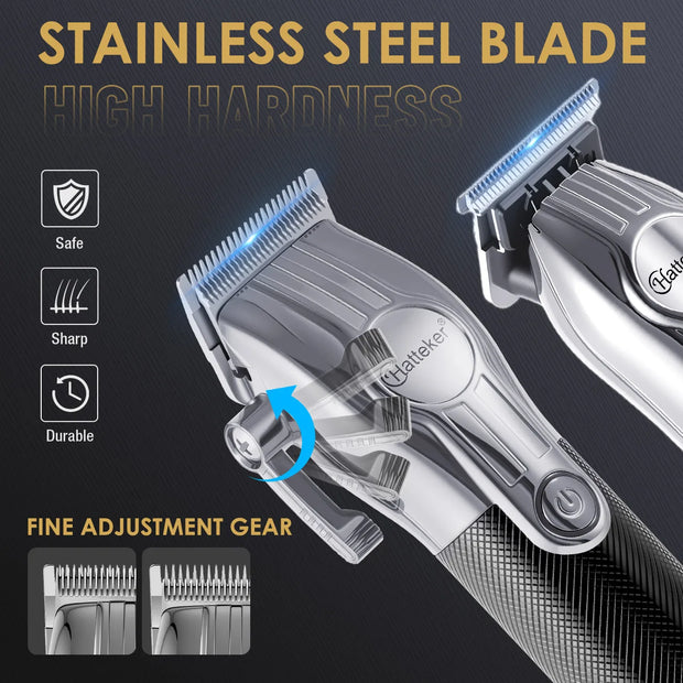 Hatteker Oilhead Electric Hair Clippers for Man Sculpting Parent-Child Set Multifunction Barber 2-Piece Grooming Kit-The Joop Basket