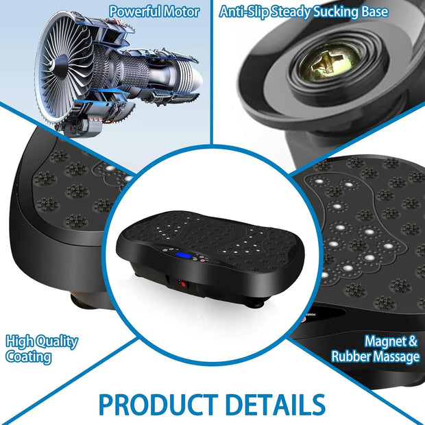 Vibration Plate Exercise Machine with Remote Control, Vibration Platform, Whole Body Workout Machine, Fitness Machine, Foots Mas-The Joop Basket