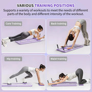Ab Board Exercise Fitness Equipment Multi-Functional Pilates Reformer Foldable for Full-Body Core Strength Training Workout