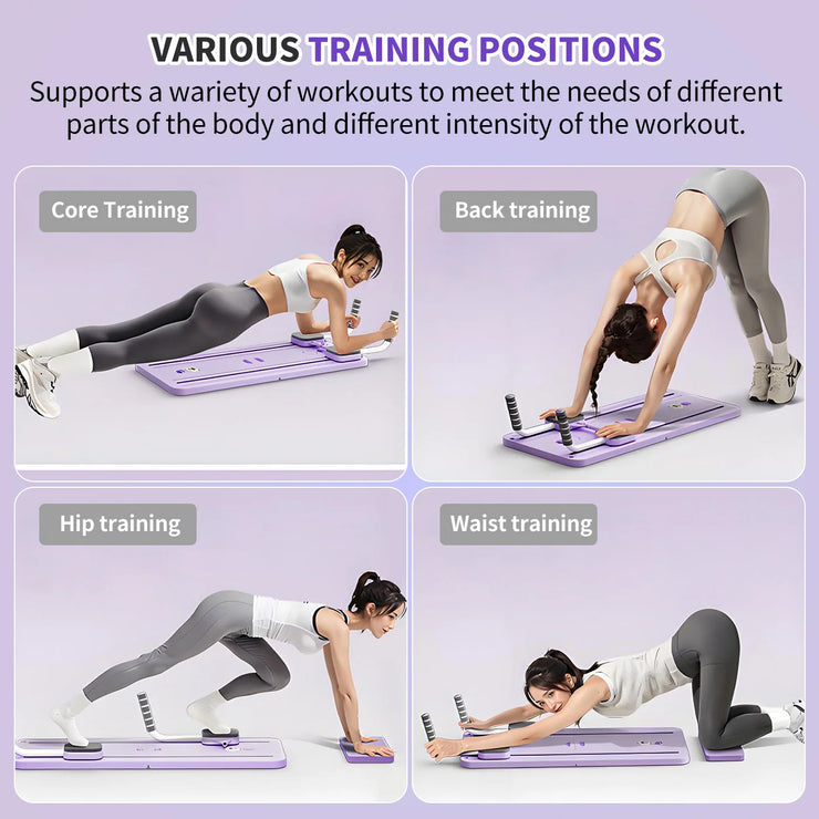 Ab Board Exercise Fitness Equipment Multi-Functional Pilates Reformer Foldable for Full-Body Core Strength Training Workout