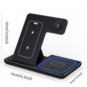 30W LED Fast Wireless Charger Stand 3 in 1 Foldable Charging Station For iPhone 15 14 13 12 11 Apple Watch 9 8 7 6 5 Airpods Pro-The Joop Basket