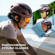 KAPVOE New Outdoor Photochromic Cycling Glasses for Men Women Mountain Bike Sunglasses Sports Goggles UV Protection