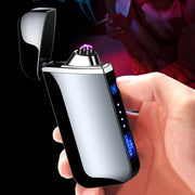 2025 New USB Rechargeable Metal Lighter Double Arc Men's Cigarette Ignition Tool Lighter Rechargeable Type C Type Free Delivery-The Joop Basket