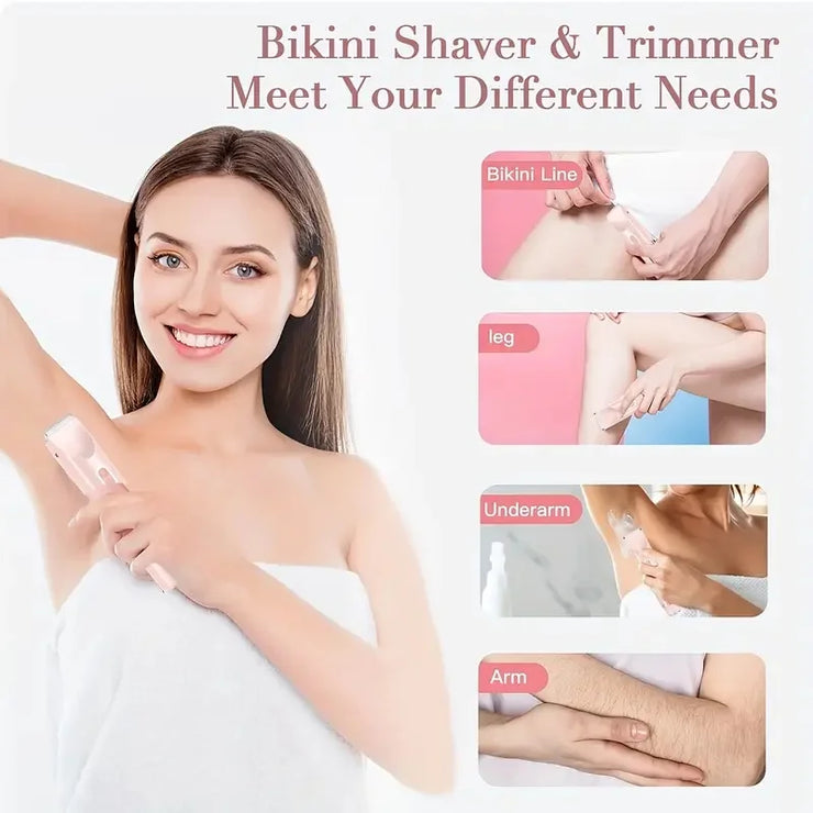 2-in-1 dual head women's electric shaver, women's electric hair clipper, women's electric trimmer, ideal New Year gift