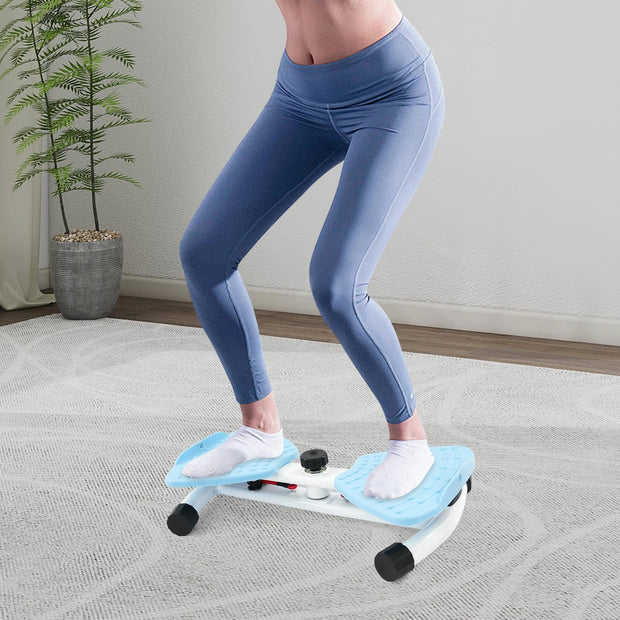 Two-Pedal Design Waist Exercise Twist Board(Blue) for Shaping/Slimming/Abdominal Tightening/Waist Slimming/Firming Buttocks-The Joop Basket