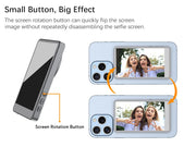 Vlog Selfie Monitor Screen for Phone, Rear Camera for Selfie Vlog Live Stream, Magnetic Mount for MagSafe, Wireless Connection w-The Joop Basket