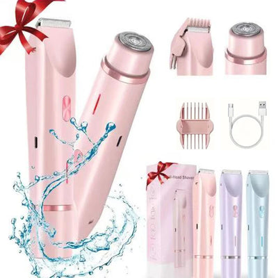 2-in-1 dual head women's electric shaver, women's electric hair clipper, women's electric trimmer, ideal New Year gift