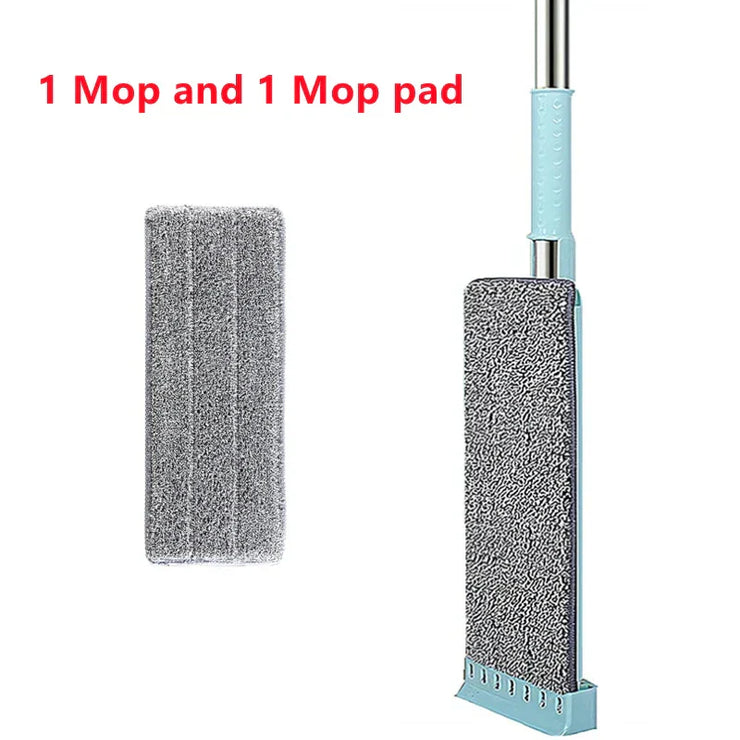 Newest Microfiber Flat Mop with Washable Pad and Steel Handle for Household Cleaning.