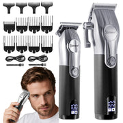Hatteker Oilhead Electric Hair Clippers for Man Sculpting Parent-Child Set Multifunction Barber 2-Piece Grooming Kit