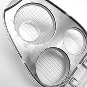 3-in-1 egg slicer with multiple cutting discs for slicing, wedging, and dicing.