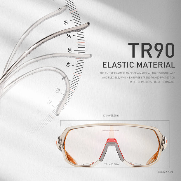 KAPVOE New Outdoor Photochromic Cycling Glasses for Men Women Mountain Bike Sunglasses Sports Goggles UV Protection