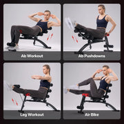Ab Machine Multi-Functional Adjustable Ab Trainer Ab Workout Bench for Home Gym Sit Up Machine for Abdominal Exercise Chair for-The Joop Basket