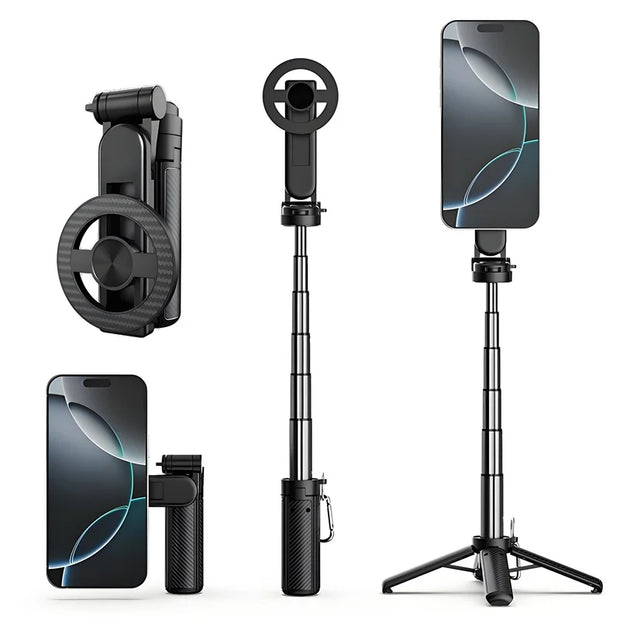T20 Magnetic Portable Telescopic Selfie Stick 360° Rotation Universal for iPhone 16 15 14 13 12 11 Samsung Xiaomi Travel Outdoor-The Joop Basket