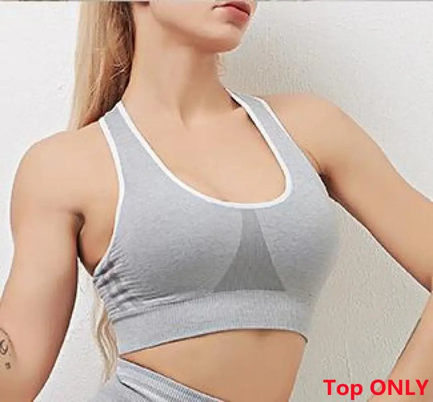 Seamless Sports Set for Women Workout Outfit Booty Yoga Pant Push Up Short Sleeve Activewear Fitness Shirts Gym Wear-The Joop Basket