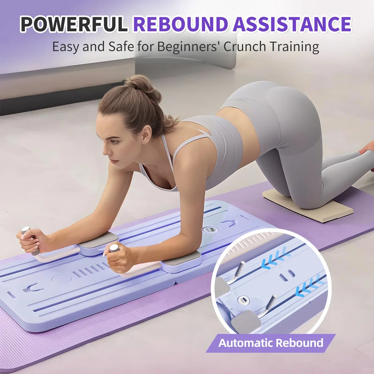 Ab Board Exercise Fitness Equipment Multi-Functional Pilates Reformer Foldable for Full-Body Core Strength Training Workout