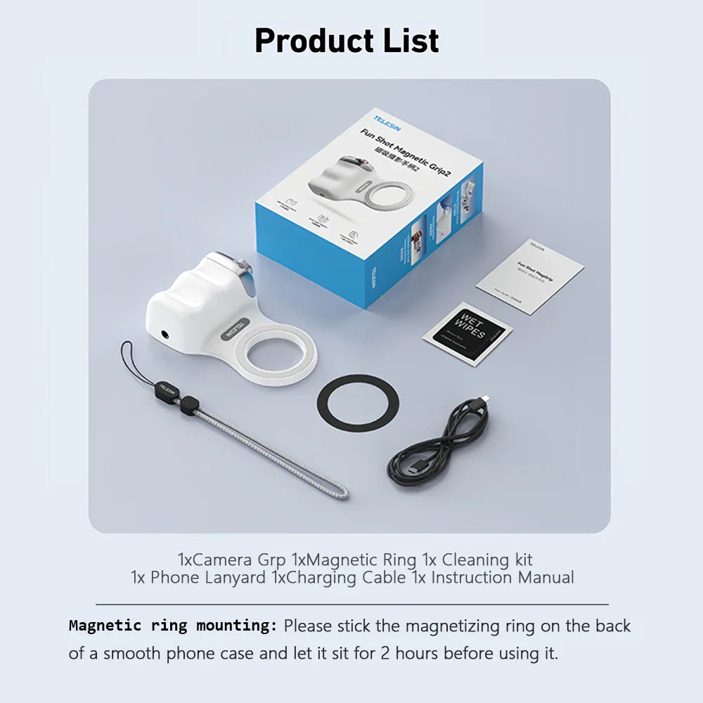 TELESIN FunShot 2 Magnetic Phone Grip & Remote Control-The Joop Basket