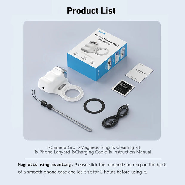 TELESIN FunShot 2 Magnetic Phone Grip & Remote Control-The Joop Basket