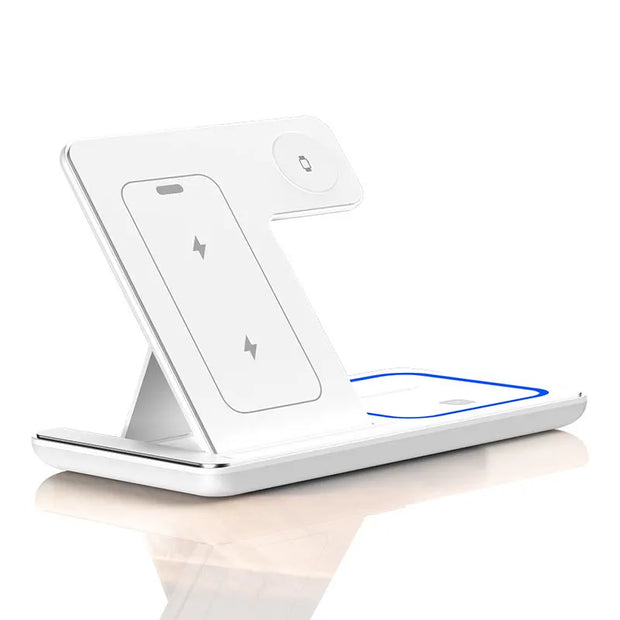 30W LED Fast Wireless Charger Stand 3 in 1 Foldable Charging Station For iPhone 15 14 13 12 11 Apple Watch 9 8 7 6 5 Airpods Pro-The Joop Basket