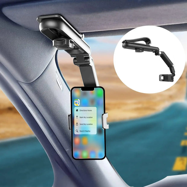 Sun Visor Phone Holder for Car Multifunctional 360° Rotating Sun Visor Cell Phone Holder with IPhone/Samsung/Android-The Joop Basket