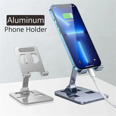 Universal All Aluminum Alloy Foldable Desk Phone Holder Mount Stand For Mobile Phone Holder For Tablet Desktop Metal Holder-The Joop Basket