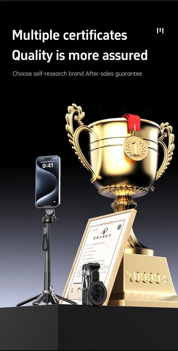 T20 Magnetic Portable Telescopic Selfie Stick 360° Rotation Universal for iPhone 16 15 14 13 12 11 Samsung Xiaomi Travel Outdoor-The Joop Basket