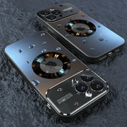Luxury Glass Camera For Magesafe Magnetic Wireless Charge Case For iPhone 11 12 13 14 15 16 17 Pro Max Air Plus Shockproof Cover-The Joop Basket