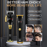 HIENA Trimmer Rechargeable Electric Hair Clippers Set LCD Shaver Dry And Wet Shaving Machine For Men Haircut Set Cordless Kit