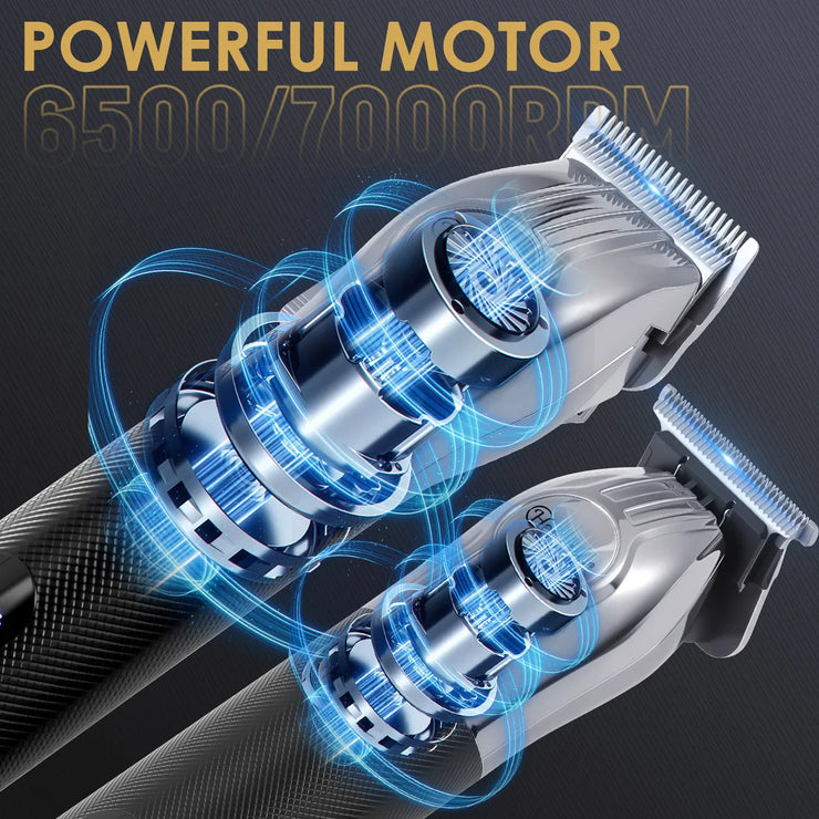 Hatteker Oilhead Electric Hair Clippers for Man Sculpting Parent-Child Set Multifunction Barber 2-Piece Grooming Kit