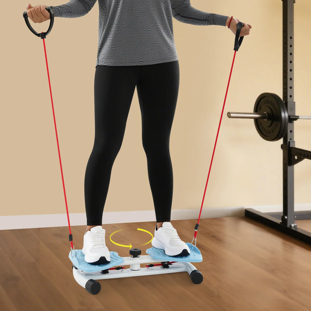 Two-Pedal Design Waist Exercise Twist Board(Blue) for Shaping/Slimming/Abdominal Tightening/Waist Slimming/Firming Buttocks-The Joop Basket