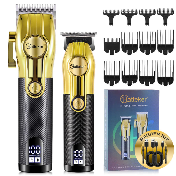 Hatteker Oilhead Electric Hair Clippers for Man Sculpting Parent-Child Set Multifunction Barber 2-Piece Grooming Kit
