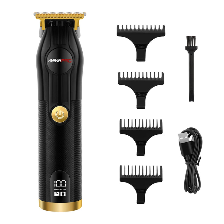 HIENA Trimmer Rechargeable Electric Hair Clippers Set LCD Shaver Dry And Wet Shaving Machine For Men Haircut Set Cordless Kit