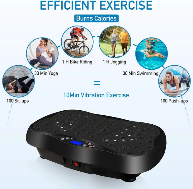Vibration Plate Exercise Machine with Remote Control, Vibration Platform, Whole Body Workout Machine, Fitness Machine, Foots Mas-The Joop Basket