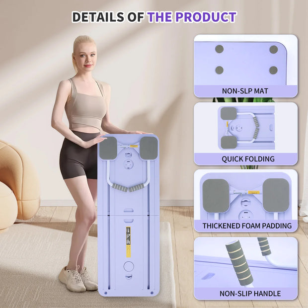 Ab Board Exercise Fitness Equipment Multi-Functional Pilates Reformer Foldable for Full-Body Core Strength Training Workout-The Joop Basket