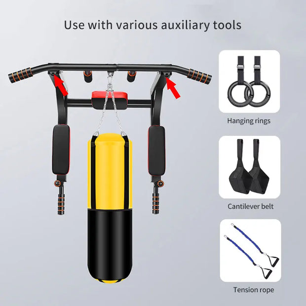 Multifunctional wall-mounted pull-up bar, the upward pull-up bar is used for indoor home gym workouts, pull-up fitness support.-The Joop Basket