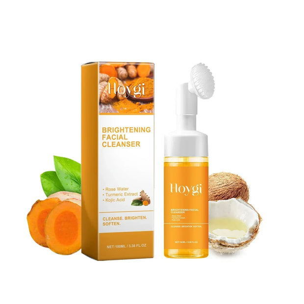 Turmeric Cleanser Anti Acne Oil Control Blackhead Remover Skin Cleansing Brightening Rejuvenation Face Wash Foam Face Cleanser-The Joop Basket