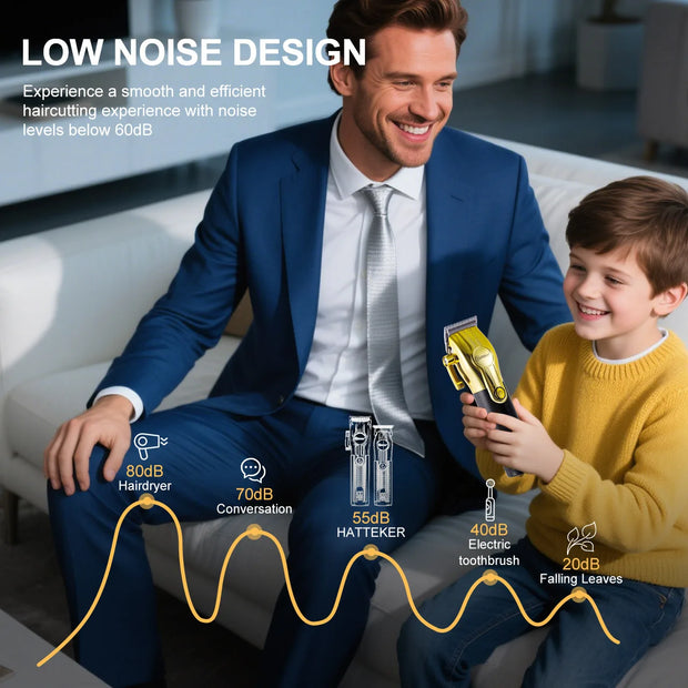 Hatteker Oilhead Electric Hair Clippers for Man Sculpting Parent-Child Set Multifunction Barber 2-Piece Grooming Kit-The Joop Basket