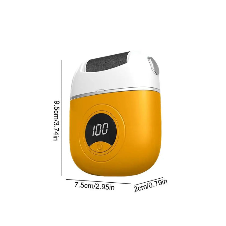 Electric foot rasp with digital display for callus removal and foot care.