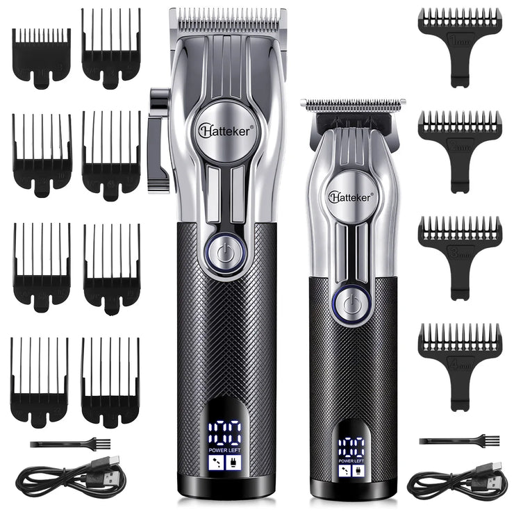 Hatteker Oilhead Electric Hair Clippers for Man Sculpting Parent-Child Set Multifunction Barber 2-Piece Grooming Kit