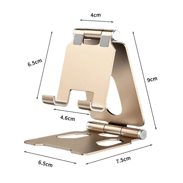 Metal Aluminum Alloy Mobile Phone Desktop Holder Stand for iPhone 13 14 Pro Stand Lazy Live Portable Folding Mobile Phone Stand-The Joop Basket