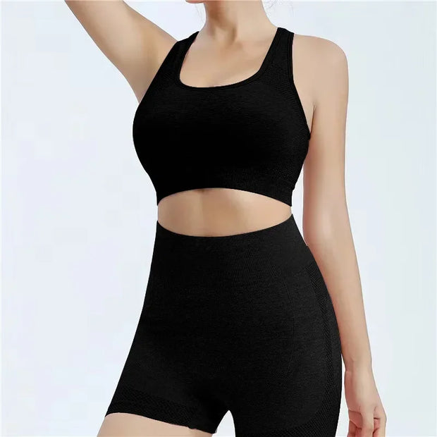 Yoga Set Gym Shorts Women Sport Bras Brassiere Workout Tops for Women Yoga Clothes Fitness Leggings Gym Set Seamless Yoga Sets-The Joop Basket