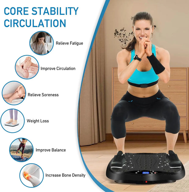 Vibration Plate Exercise Machine with Remote Control, Vibration Platform, Whole Body Workout Machine, Fitness Machine, Foots Mas-The Joop Basket
