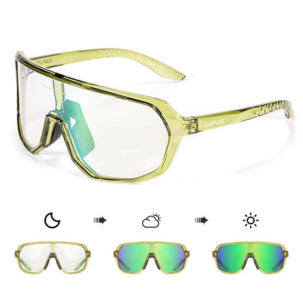 KAPVOE New Outdoor Photochromic Cycling Glasses for Men Women Mountain Bike Sunglasses Sports Goggles UV Protection