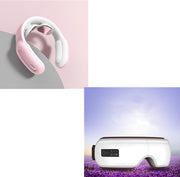 Cervical & Shoulder Massager with remote control, featuring USB charging, constant temperature massage, and multiple modes.