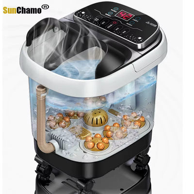 Foot bath automatic electric massage spa with constant temperature, adult home feet care.