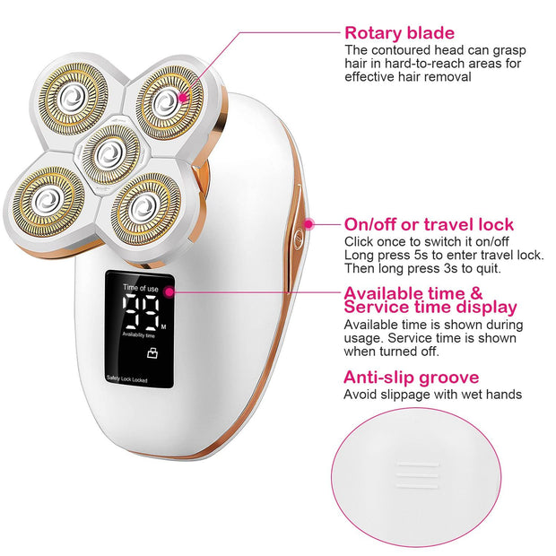 Electric Razor for Women Painless Leg Shaver Hair Remover for Leg Face Lips Body Arm Cordless Bikini Trimmer Lady Rechargeable Wet Dry Instant Shaver-The Joop Basket