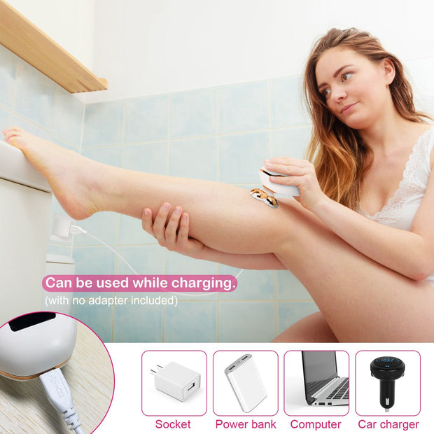 Electric Razor for Women Painless Leg Shaver Hair Remover for Leg Face Lips Body Arm Cordless Bikini Trimmer Lady Rechargeable Wet Dry Instant Shaver-The Joop Basket